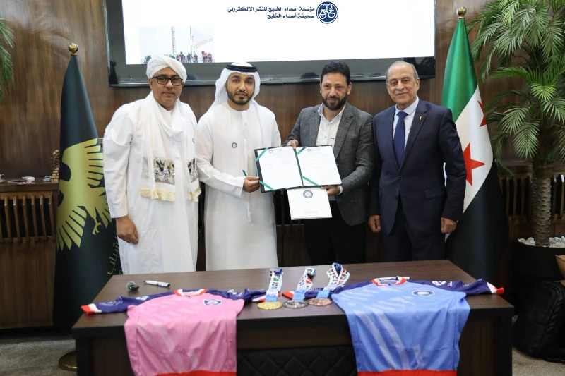رئيس الاتحاد العربي للدراجات يلتقي معاون وزير الرياضة والشباب في الجمهورية العربية السورية ويوقع اتفاقية استضافة البطولة العربية للدراجات 2026